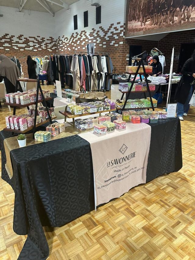 La Savonnerie’s hand-crafted soap stall at an Urban Pop Ups market in Perth